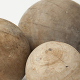 Carrick (Set of 3) Natural Wood Decorative Spheres by Mercana at Eve Furniture