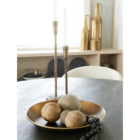 Carrick (Set of 3) Natural Wood Decorative Spheres by Mercana at Eve Furniture