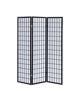 Carrie 3-Panel Folding Screen Black/White