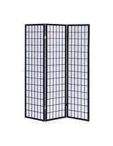 Carrie Black/White 3-Panel Folding Screen by Coaster at Eve Furniture