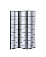 Carrie Black/White 3-Panel Folding Screen by Coaster at Eve Furniture