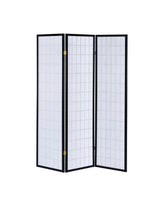Carrie Black/White 3-Panel Folding Screen by Coaster at Eve Furniture
