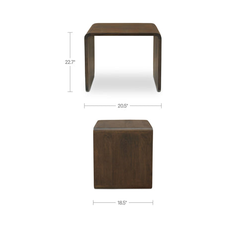 Carrie Dark Brown Side Table by MOES at Eve Furniture