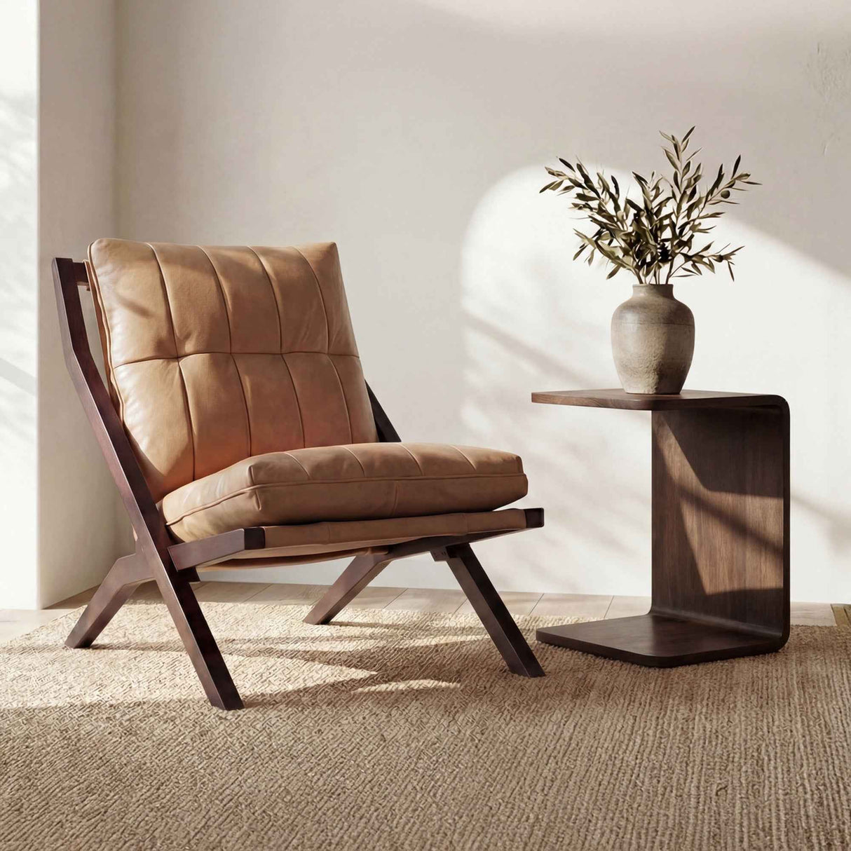 Carrie Dark Brown Side Table by Moe's Home at Eve Furniture