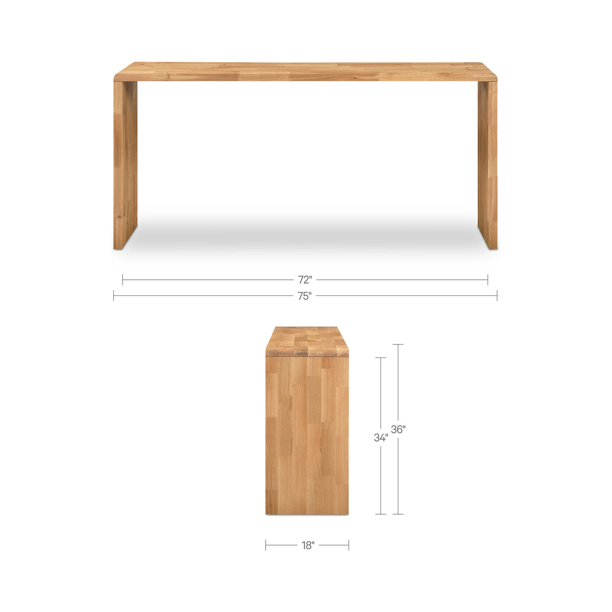 Carrie Natural Counter Table by MOES at Eve Furniture