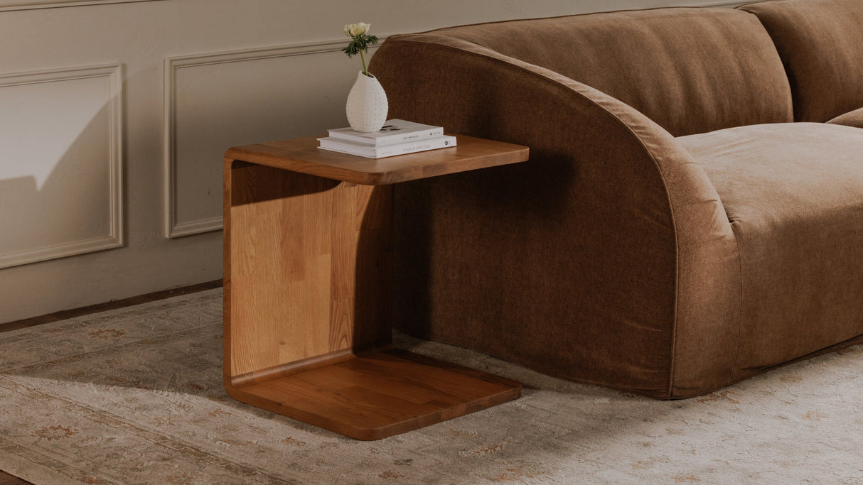 Carrie Side Table Natural Oak by Moe's Home at Eve Furniture