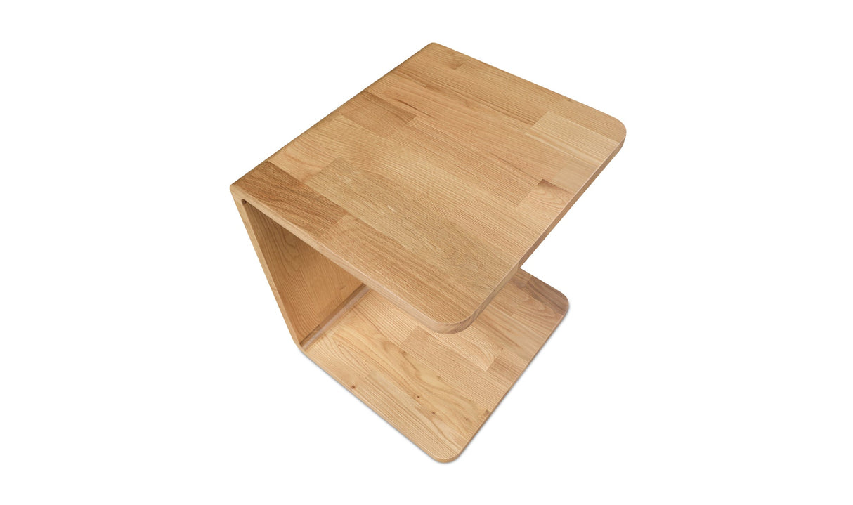 Carrie Side Table Natural Oak by Moe's Home at Eve Furniture