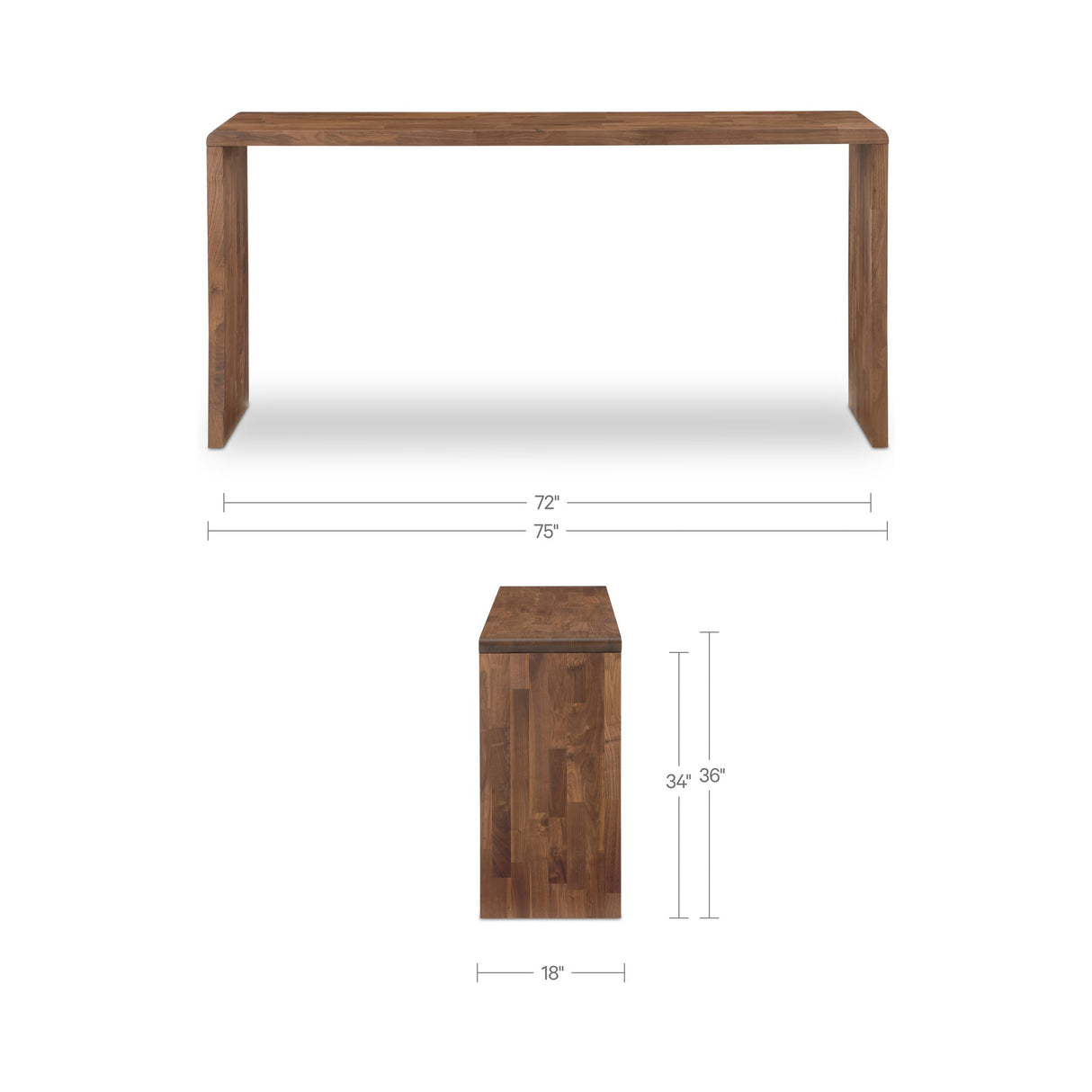 Carrie Walnut Counter Table by MOES at Eve Furniture