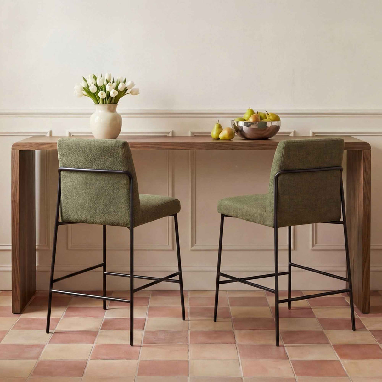 Carrie Walnut Counter Table by Moe's Home at Eve Furniture