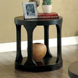 Carrie Antique Black End Table by Furniture of America at Eve Furniture