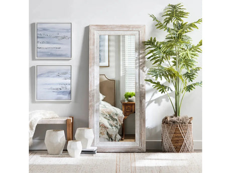 Carrigan White Wall Mirror by Crestview at Eve Furniture