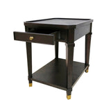 Carrington Brown/Gold End Table by Crestview at Eve Furniture