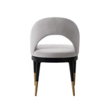 Carrington Dining Armchair in Light Grey by Manhattan Comfort at Eve Furniture