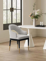 Carrington Dining Armchair in Light Grey by Manhattan Comfort at Eve Furniture