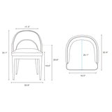 Carrington Dining Armchair in Light Grey by Manhattan Comfort at Eve Furniture