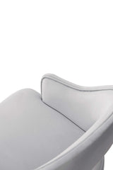 Carrington Dining Armchair in Light Grey by Manhattan Comfort at Eve Furniture