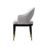 Carrington Dining Armchair in Light Grey by Manhattan Comfort at Eve Furniture