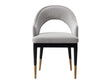 Carrington Dining Armchair in Light Grey by Manhattan Comfort at Eve Furniture