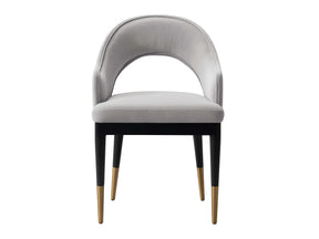 Carrington Dining Armchair in Light Grey by Manhattan Comfort at Eve Furniture