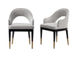 Carrington Dining Armchair in Light Grey (set of 2) by Manhattan Comfort at Eve Furniture