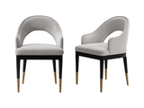 Carrington Dining Armchair in Light Grey (set of 2) by Manhattan Comfort at Eve Furniture