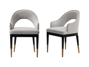 Carrington Dining Armchair in Light Grey (set of 2) by Manhattan Comfort at Eve Furniture