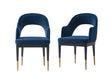 Carrington Dining Armchair in Midnight Blue (set of 2) by Manhattan Comfort at Eve Furniture