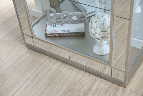 Carrollton Chrome Curio Cabinet by Furniture of America at Eve Furniture