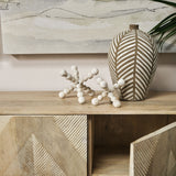 Carrollton I (Small) 7L x 7W Off-White Geometric Wood Ball Jack by Mercana at Eve Furniture