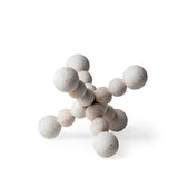Carrollton I (Small) 7L x 7W Off-White Geometric Wood Ball Jack by Mercana at Eve Furniture