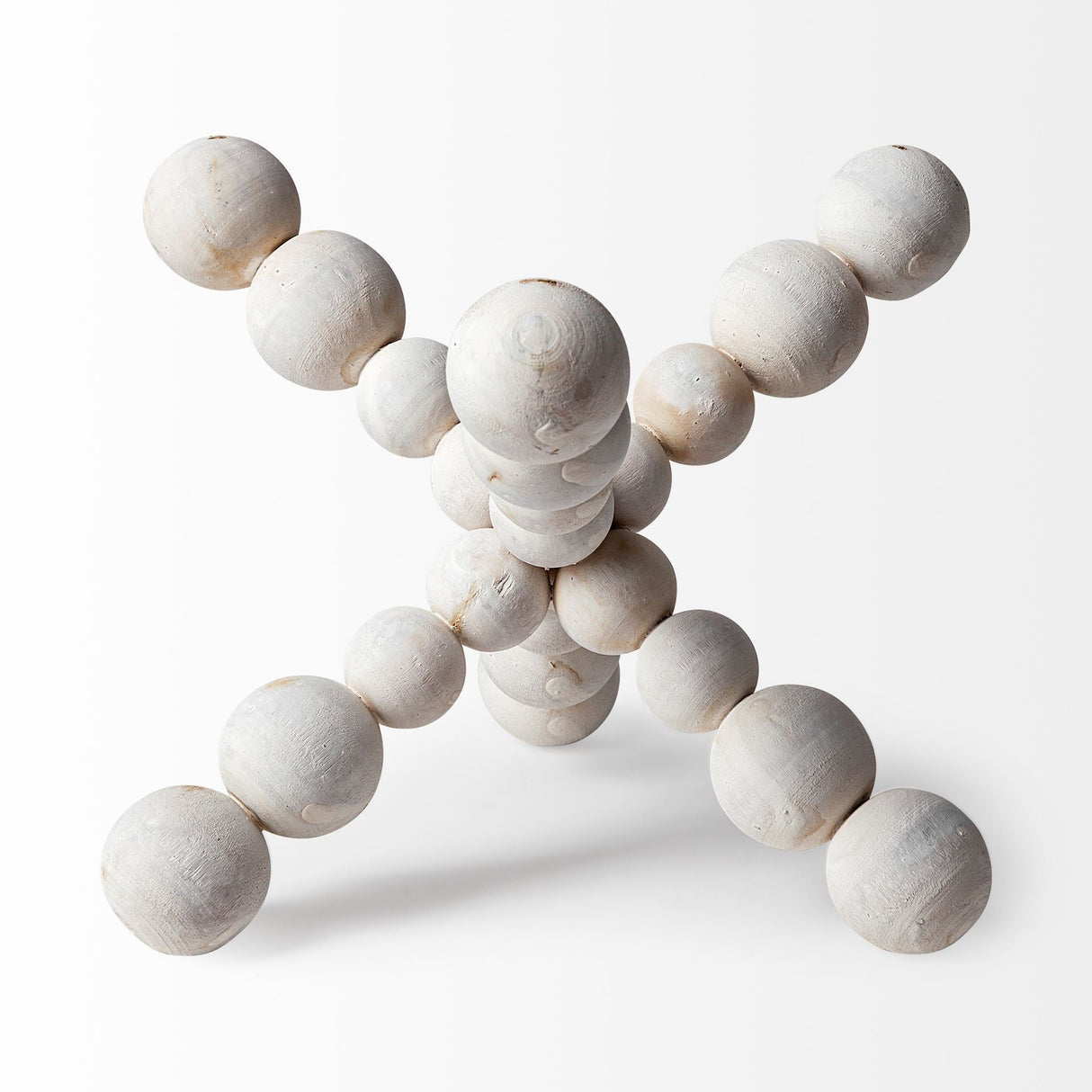 Carrollton II (Large) Off-White Geometric Wood Ball Jack by Mercana at Eve Furniture