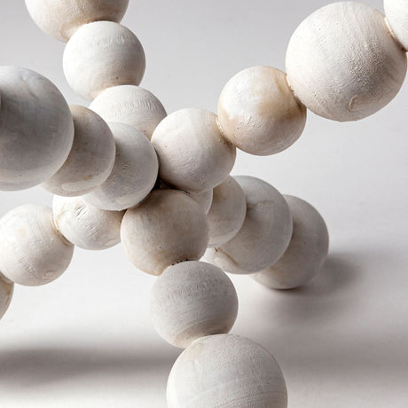 Carrollton II (Large) Off-White Geometric Wood Ball Jack by Mercana at Eve Furniture