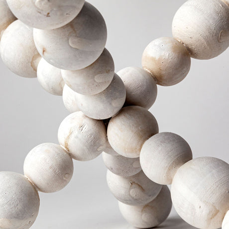 Carrollton II (Large) Off-White Geometric Wood Ball Jack by Mercana at Eve Furniture