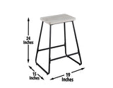 Carson 24″ Backless Counter Stool, Set of 2