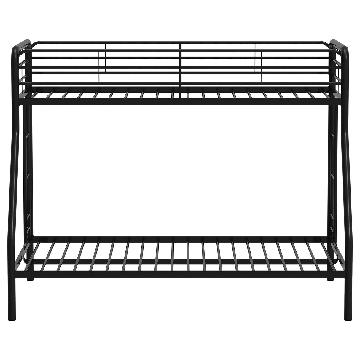 Carson Glossy Black Metal Twin Over Full Bunk Bed by Coaster at Eve Furniture