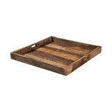 Carson (Large) 30L x 30W Brown Reclaimed Wood Tray by Mercana at Eve Furniture