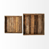 Carson (Large) Brown Reclaimed Wood Tray by Mercana at Eve Furniture