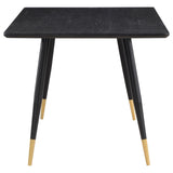 Carson Rectangular Dining Table Black and Gold