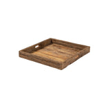 Carson (Small) 24L x 24W Brown Reclaimed Wood Tray by Mercana at Eve Furniture