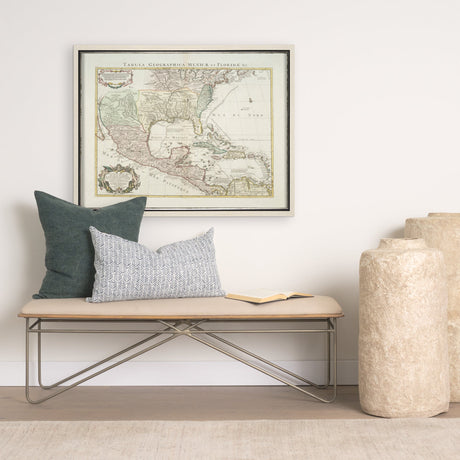Carte Du Mexique Et De La Floride by Mercana Studio a Hand Embellished Textured Framed Art Print by Mercana at Eve Furniture