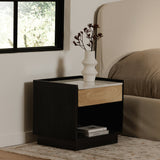 Carter Black Nightstand by MOES at Eve Furniture