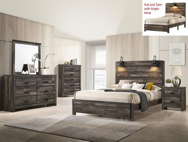 Carter Brown Full Platform Bed by Crown Mark at Eve Furniture