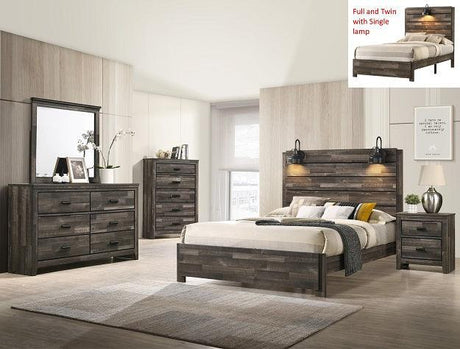 Carter Brown Full Platform Bed by Crown Mark at Eve Furniture