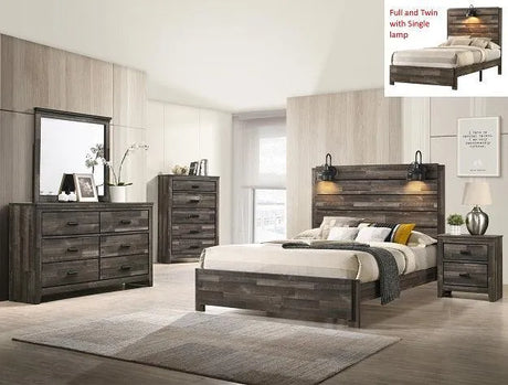Carter Brown Full Platform Bed by Crown Mark at Eve Furniture