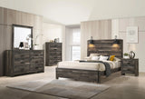 Carter Brown King Platform Bed by Crown Mark at Eve Furniture