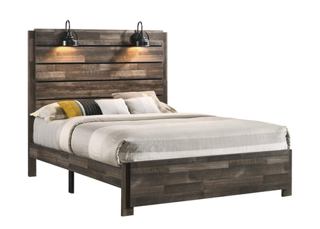 Carter Brown King Platform Bed by Crown Mark at Eve Furniture