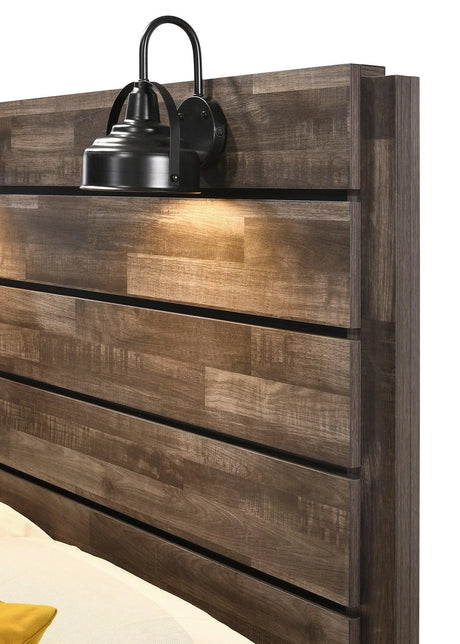 Carter Brown Queen Platform Bed by Crown Mark at Eve Furniture