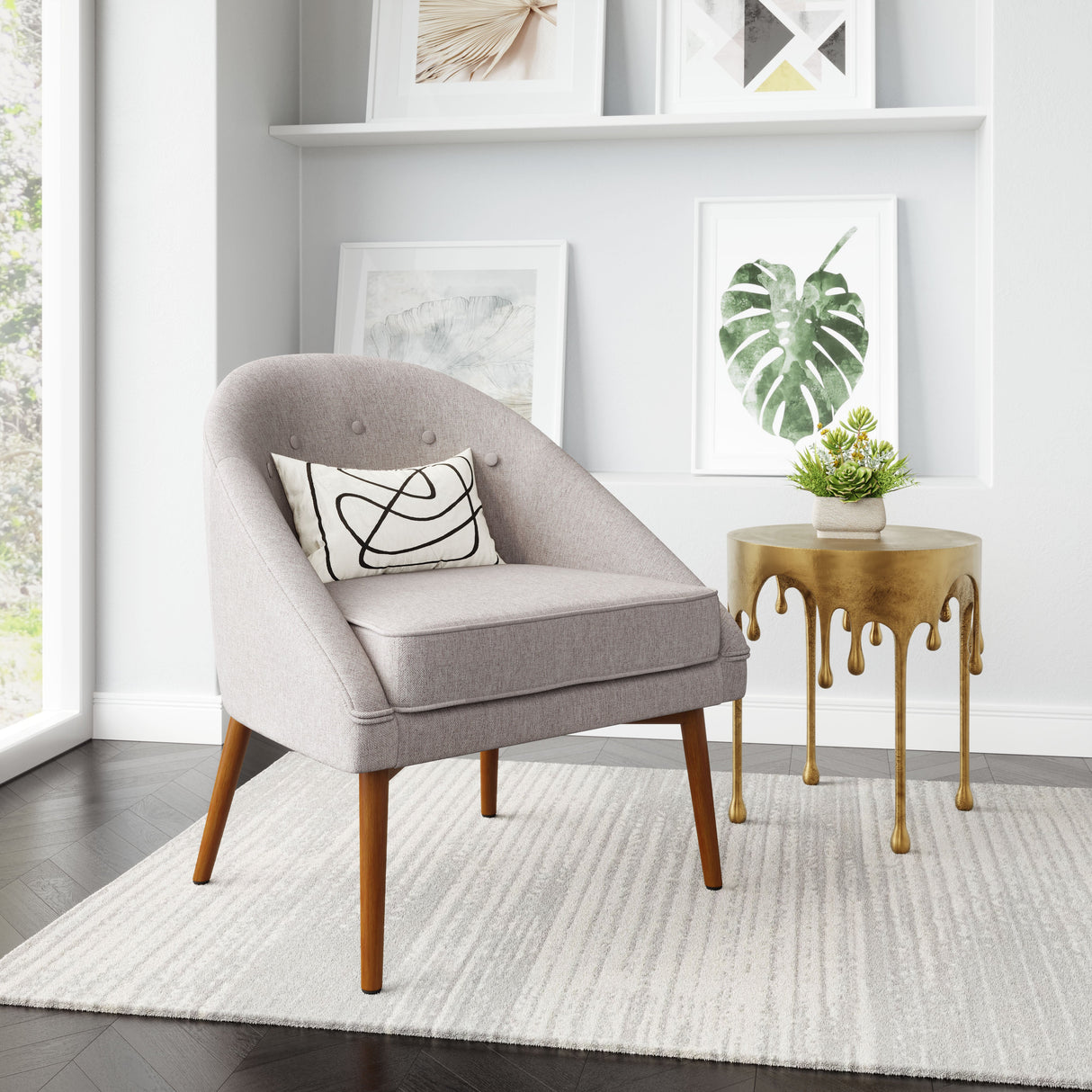Carter Gray Accent Chair by Zuomod at Eve Furniture