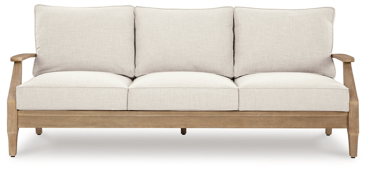 Carter Hall Beige Outdoor Sofa with Cushion by Ashley at Eve Furniture