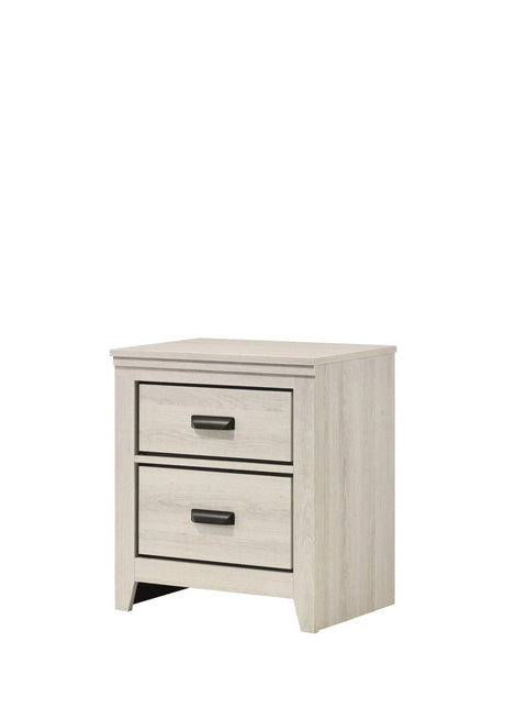 Carter White Nightstand by Crown Mark at Eve Furniture
